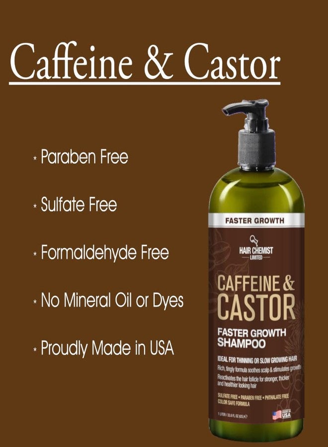 Hair Chemist Caffeine and Castor Faster Growth Shampoo 33.8 oz. - Hair Shampoo for Faster Hair Growth, Sulfate Free Shampoo - Image 5